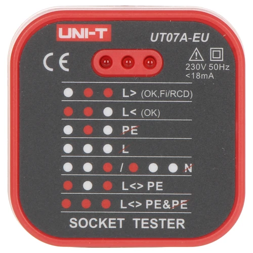 Netzsteckdosen-Tester UT-07A-EU UNI-T