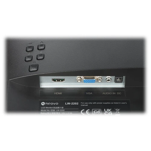 VGA, HDMI, Audio Monitor NEOVO/LW-2202 21.5"