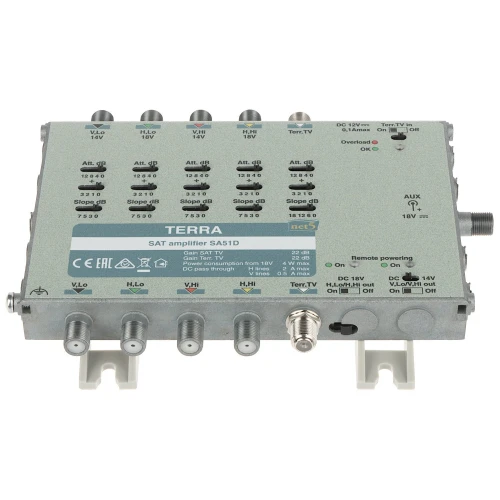 Verstärker für Multischalter SA-51D 5 Eingänge / 5 Ausgänge TERRA
