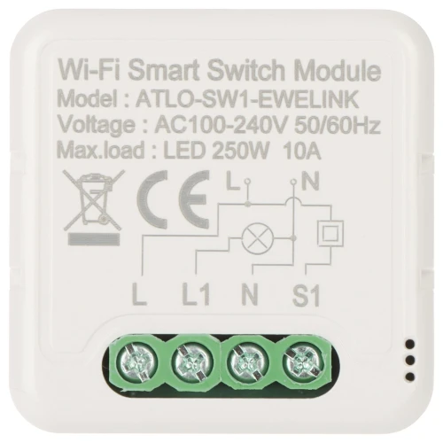 Intelligenter LED-Lichtsteuerung ATLO-SW1-EWELINK Wi-Fi, eWeLink