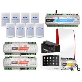 Alarm System Ropam NeoGSM-IP-64 DIN, Weiß, 8x Bewegungsmelder, Rollladensteuerung, Beleuchtungssteuerung, GSM-Benachrichtigung, Wifi