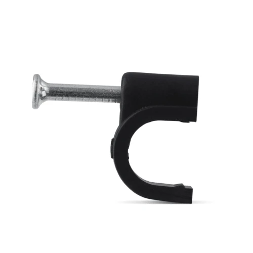 Czarny uchwyt do kabli Conotech flop okrągły -- 5mm