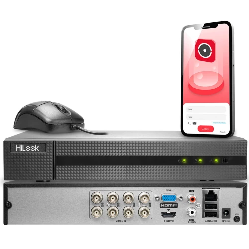 DVR-8CH-4MP Hybrid-Digitalrekorder für Überwachung HiLook by Hikvision