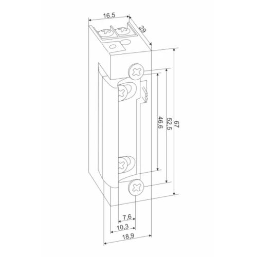 Elektro-Türöffner ŁUCZNIK 1418 12-24V AC/DC