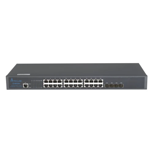 Extralink Chiron | Switch | 24x RJ45 1000Mb/s, 4x SFP+, L3, verwaltbar