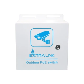 Extralink Atlas | Externer PoE-Switch | 8x RJ45 1000Mb/s PoE, 2x SFP, 120W, aktive Kühlung