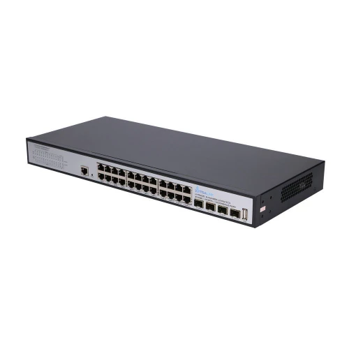 Extralink Hypnos | Switch | 24x RJ45 1000Mb/s, 4x SFP+, L3, verwaltbar