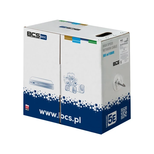 UTP Installationskabel Kat. 5E, Karton 305m, PVC Mantel BCS-B-U/UTP-CAT5E-PVC