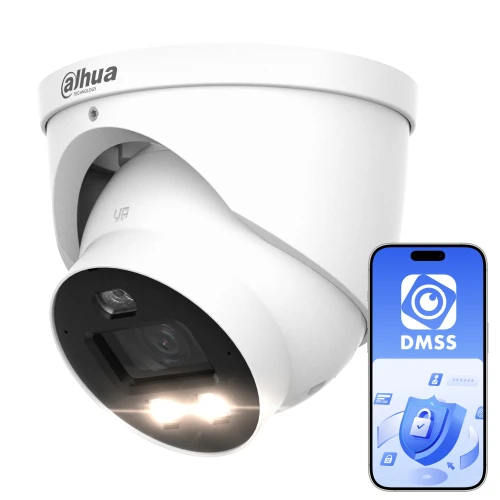 Dahua Dome IP-Kamera IPC-HDW3849H-AS-PV-0280B-PRO, WizColor