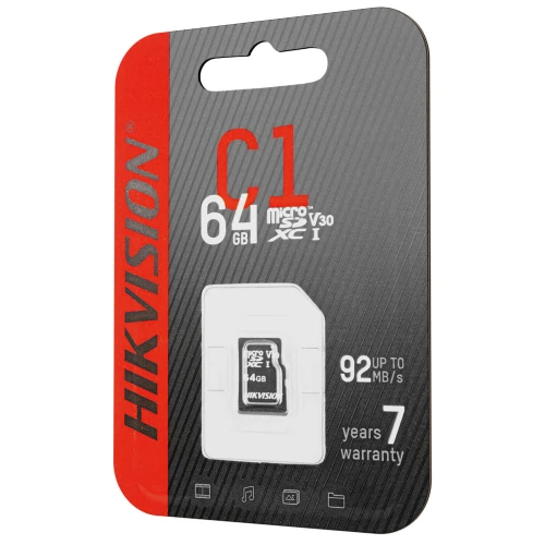 MicroSD-Speicherkarte (SDHC) 64GB Hikvision HS-TF-C1(STD)/64G