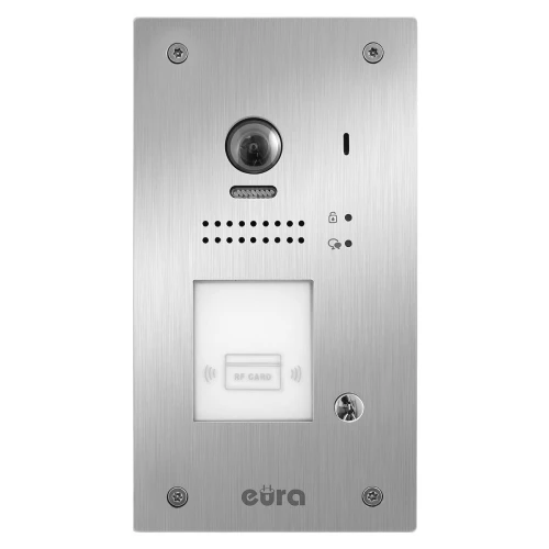 Außenmodul-Kassette für EURA VDA-87A5 2EASY Videosprechanlage, Unterputz, Einzelhaus, Näherungsleser