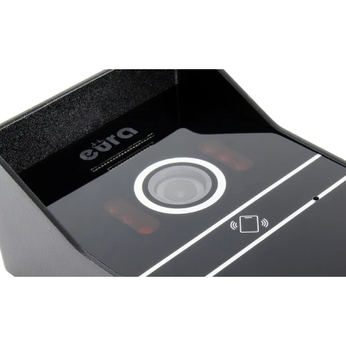 Äußeres Kassettengerät des EURA VDA-63C5 Videosprechanlage - dreifamilien, schwarz, 1080p Kamera, RFID-Leser