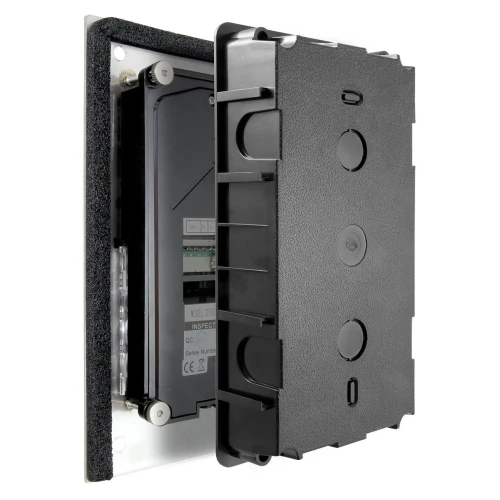 Außenkassette des EURA VDA-91A5 "2EASY" Türsprechanlage für 3 Wohnungen, Unterputz, mit Näherungskartenfunktion
