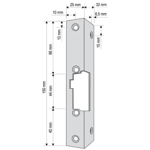 Winkel für Riegel (Elektrofalle) KR-05G2 kurz