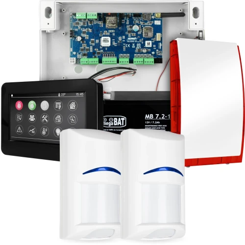 NeoGSM-IP Alarmsystem, Schwarz, 2x Sensor, GSM-Benachrichtigung, Wifi