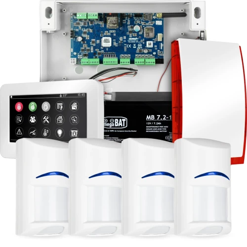 NeoGSM-IP Alarmsystem, Weiß, 4x Sensor, GSM-Benachrichtigung, Wifi