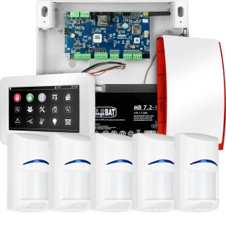 NeoGSM-IP Alarmsystem, Weiß, 5x Sensor, GSM-Benachrichtigung, Wifi