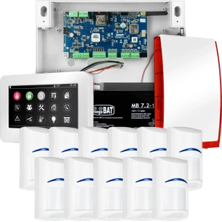 Komplettes Alarmsystem NEOLTE-IP, 11x BOSCH-Sensor, TPR-4WS-P, GSM WiFi