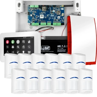 Komplettes Alarmsystem NEOLTE-IP, 12x BOSCH-Sensor, TPR-4WS-P, GSM WiFi