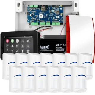Komplettes Alarmsystem NEOLTE-IP, 13x BOSCH-Sensor, TPR-4BS-P, GSM WiFi
