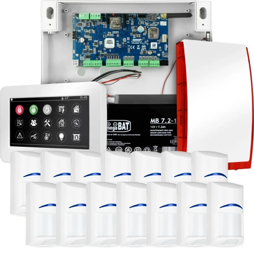 Komplettes Alarmsystem NEOLTE-IP, 14x BOSCH Sensor, TPR-4WS-P, GSM WiFi