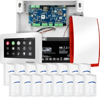 Komplettes Alarmsystem NEOLTE-IP, 16x BOSCH Sensor, TPR-4WS-P, GSM WiFi