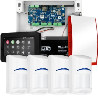 Komplettes Alarmsystem NEOLTE-IP, 4x BOSCH-Sensor, TPR-4BS-P, GSM WiFi
