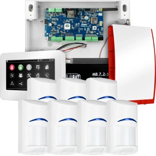 Komplettes Alarmsystem NEOLTE-IP, 7x BOSCH-Sensor, TPR-4WS-P, GSM WiFi