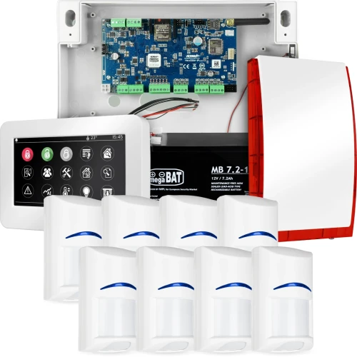 Komplettes Alarmsystem NEOLTE-IP, 8x BOSCH-Sensor, TPR-4WS-P, GSM WiFi