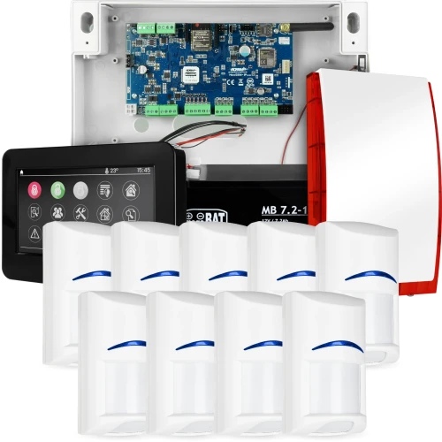 Komplettes Alarmsystem NEOLTE-IP, 9x BOSCH-Sensor, TPR-4BS-P, GSM WiFi