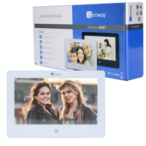 Touchscreen-Videotürsprechanlage Monitor F-V11-2W-B 7" WiFi und Tuya Genway