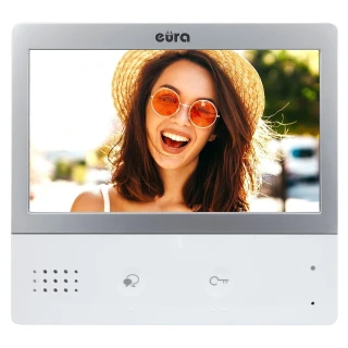 Monitor EURA PRO IP VIP-01A5 - Bildschirm 7", weiß, Freisprechfunktion, Touchscreen