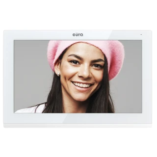 Monitor EURA VDA-09C5 - weiß, Touchscreen, LCD 7'', FHD, Bildspeicher, SD 128GB, Erweiterung auf bis zu 6 Monitore