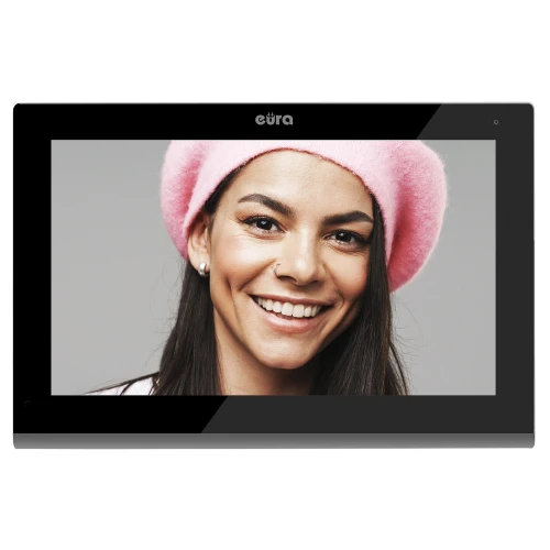 Monitor EURA VDA-09C5 - schwarz, Touchscreen, LCD 7'', FHD, Bildspeicher, SD 128GB, Erweiterung auf bis zu 6 Monitore
