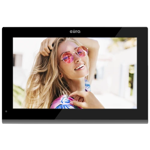 Monitor EURA VDA-11C5 - schwarz, Touchscreen, LCD 10'', FHD, Bildspeicher, SD 128GB, Erweiterung auf bis zu 6 Monitore