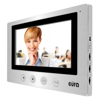 Monitor EURA VDA-20A3 EURA CONNECT Silber, 7'' Bildschirm, Öffnung für 2 Eingänge