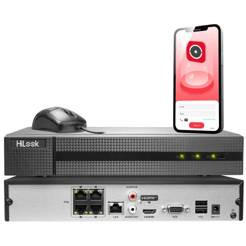 NVR-4CH-4MP/4P IP-Rekorder mit 4 Kanälen und POE HiLook von Hikvision