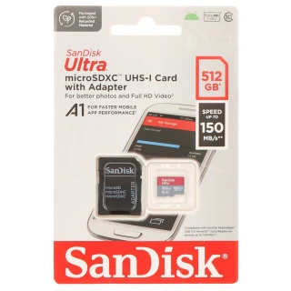 Speicherkarte SD-MICRO-10/512-SANDISK microSD UHS-I, SDXC 512GB SANDISK