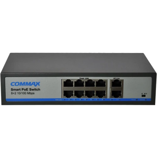 Switch mit 10 Ports CIOT-H8L2 COMMAX IP 8 POE 2 UPLINK