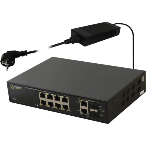 Switch mit 10 Ports SF108 für 8 IP-Kameras