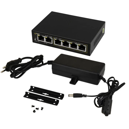 Switch mit 6 Ports SG64 für 4 IP-Kameras