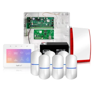 Satel Integra 32 Alarmsystem, Weiß, 6x Sensor, Mobile App, Benachrichtigung