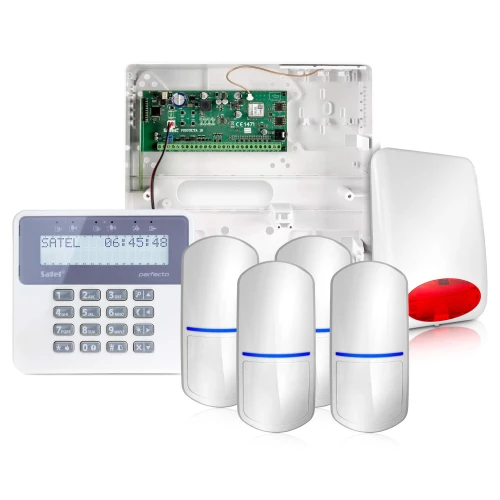 Alarmsystem Satel Perfecta 16, 4x Tierimmuner Sensor, LCD, Mobile App, Benachrichtigung