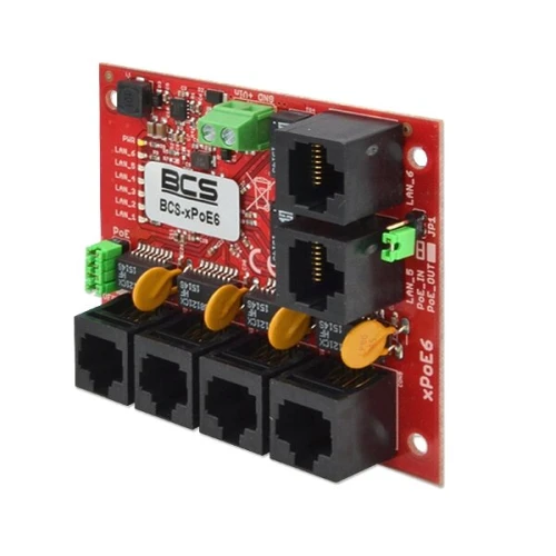 Stromversorgungssystem für 8 IP-Monitore mit PoE-Switch BCS-SP0812