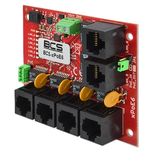 Stromversorgungssystem für 8 IP-Monitore mit PoE-Switch BCS-SP0812
