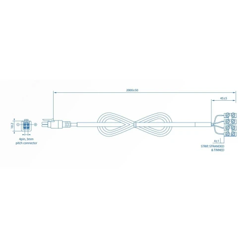 Teltonika Stromkabel | Netzteil Kabel | mit 4-Wege Schraubklemme, PR2FK20M