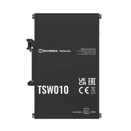 Teltonika TSW010 | Switch | 5x RJ45 100Mb/s, Passives PoE, IP30, DIN