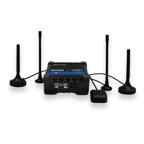 Teltonika RUT955 | Professioneller industrieller 4G LTE Router | Cat.4, WiFi, Dual Sim, GPS, 1x WAN, 3X LAN, GPS Antenne, RUT955 T033B0