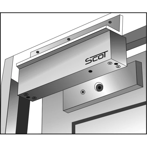L-Montagehalterung mit Abdeckung für nach außen öffnende Türen Scot BK-600DLC2