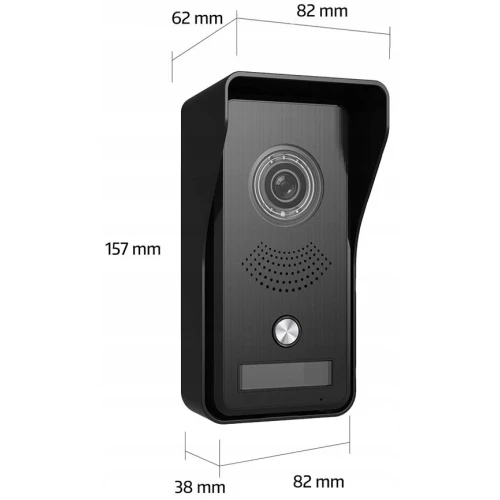 Video-Türsprechanlage EURA VDP-42A3 GAMMA schwarz 7'' WiFi Öffnung 2 Eingänge Näherungsleser